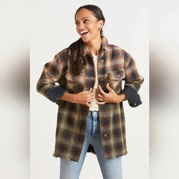Free People Jackets & Blazers - Free People We The Free Anneli Plaid Shirt Jacket